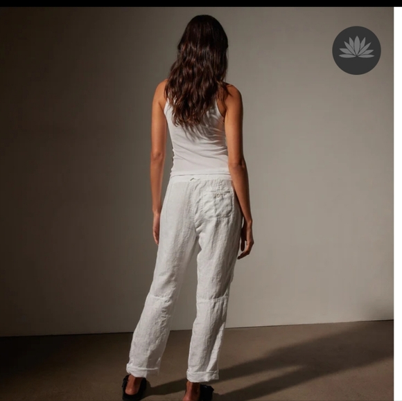 New James Perse White Linen Drape Pant - Picture 8 of 8